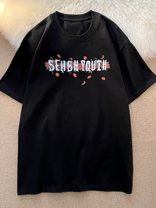 ローズプリントTシャツ SPA09282