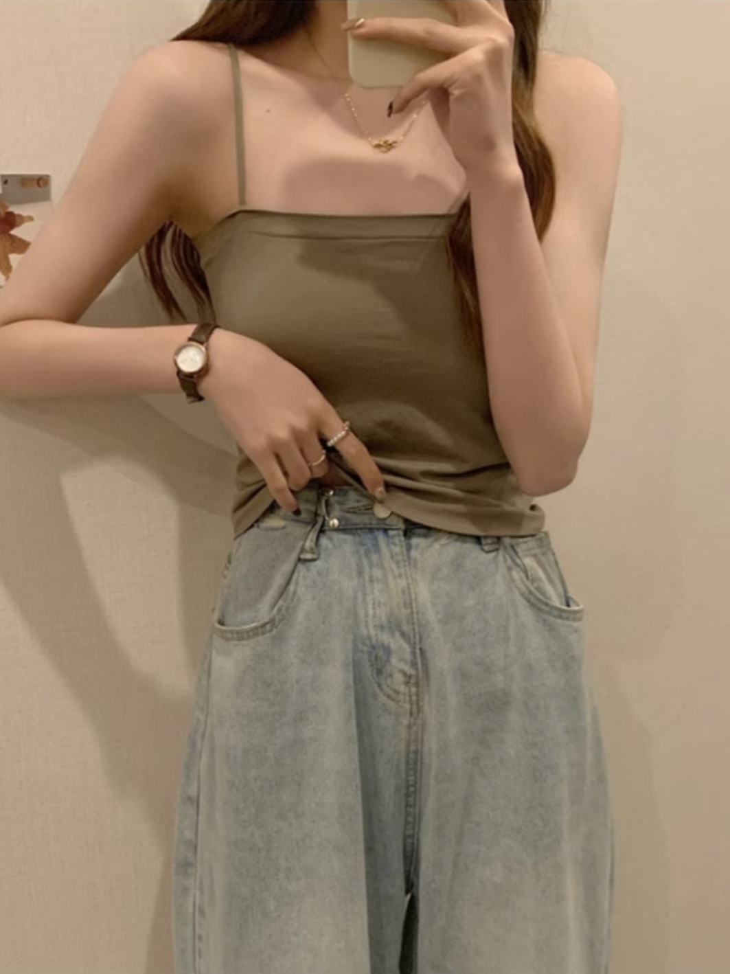 パット付きシンプルキャミソール DPB71186