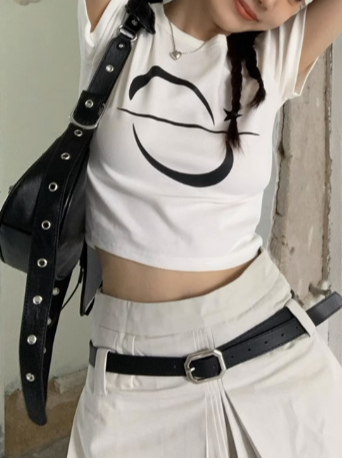 プリントクロップドTシャツ DPB71214