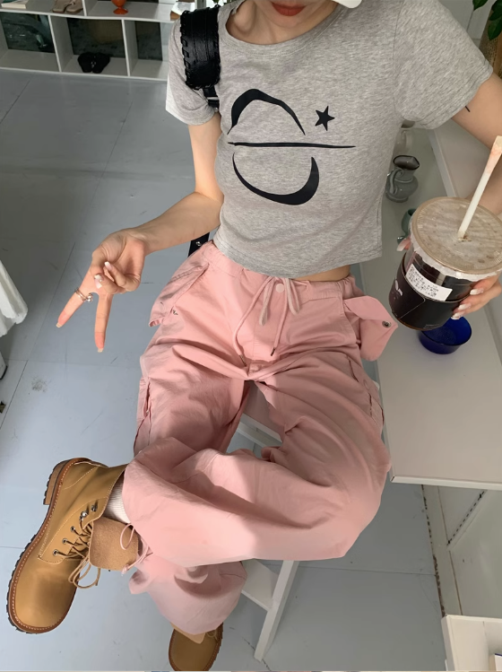 プリントクロップドTシャツ DPB71214