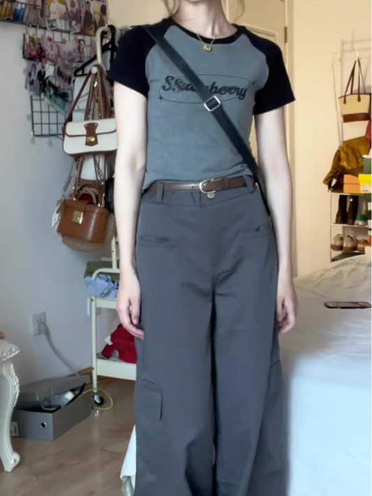 グレーラグランTシャツ DPB71229