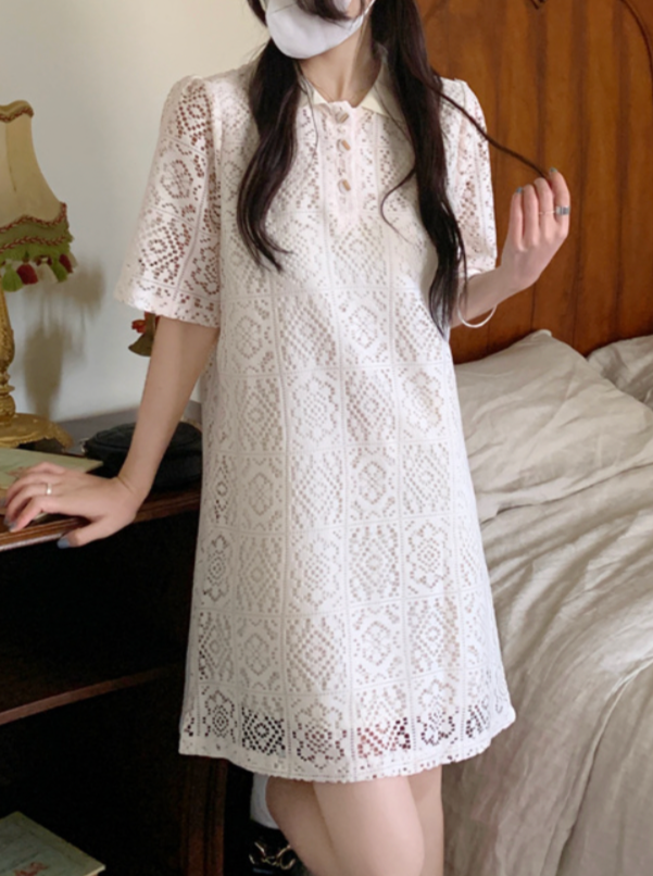 レースシャツミニワンピース CPA42246