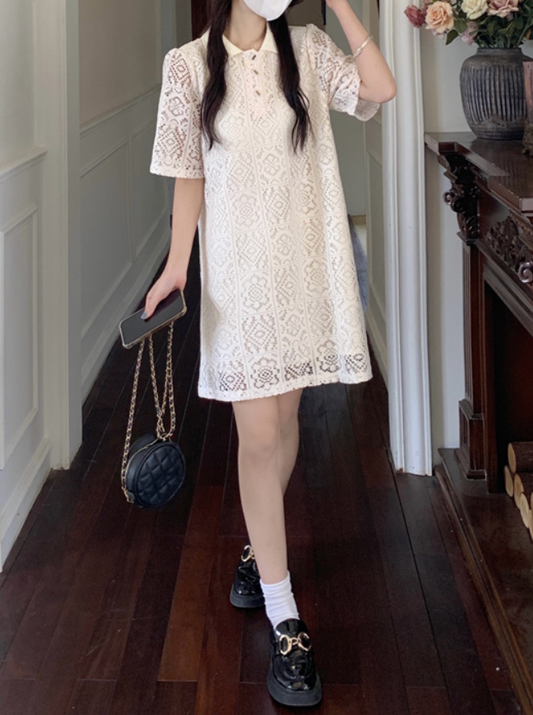 レースシャツミニワンピース CPA42246