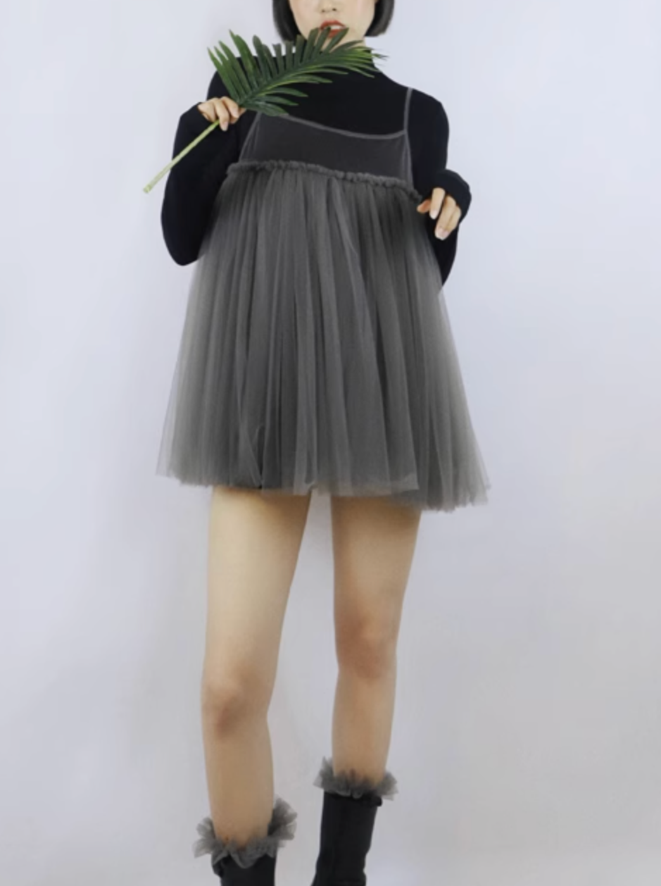 チュールミニキャミトップス CPA42121