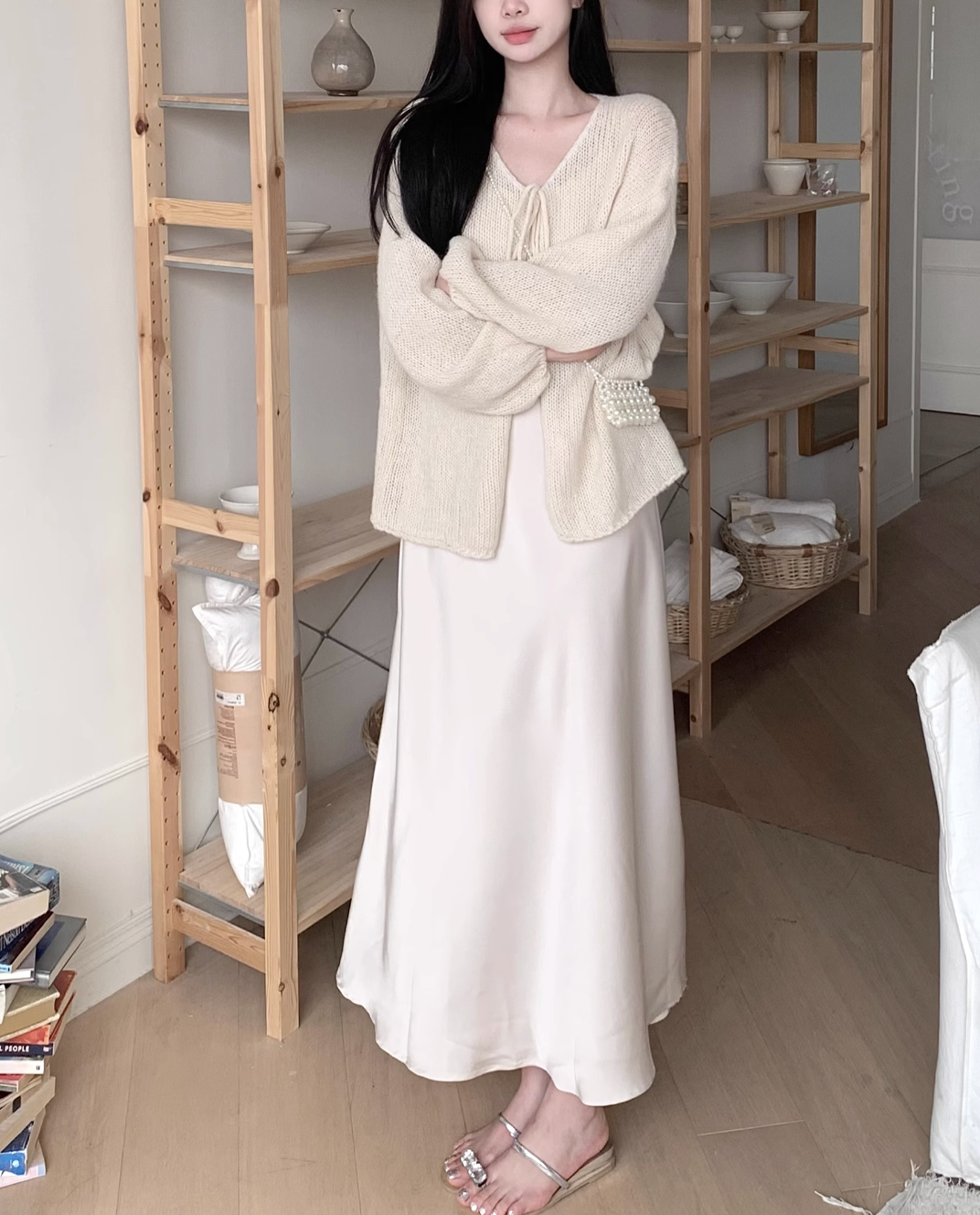 リボンニットカーディガン CPA42237