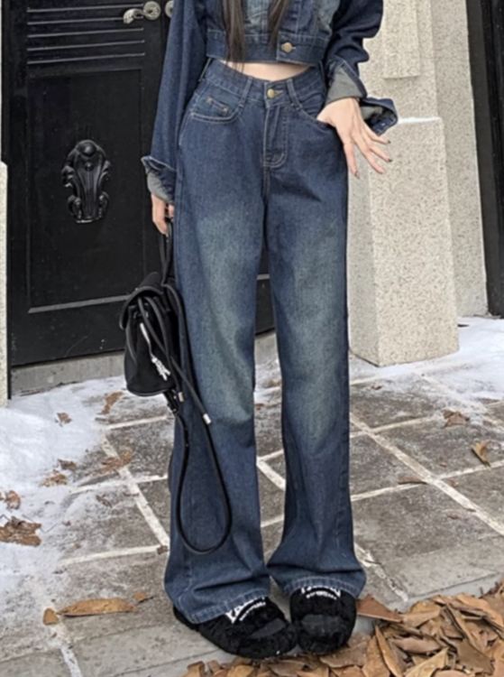ハイウエストストレートデニムパンツ CPA42145