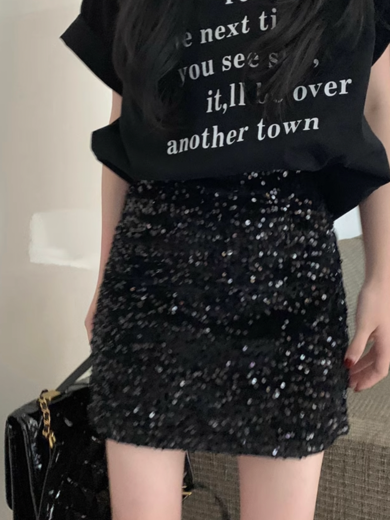 スパンコールミニスカート CPA42102