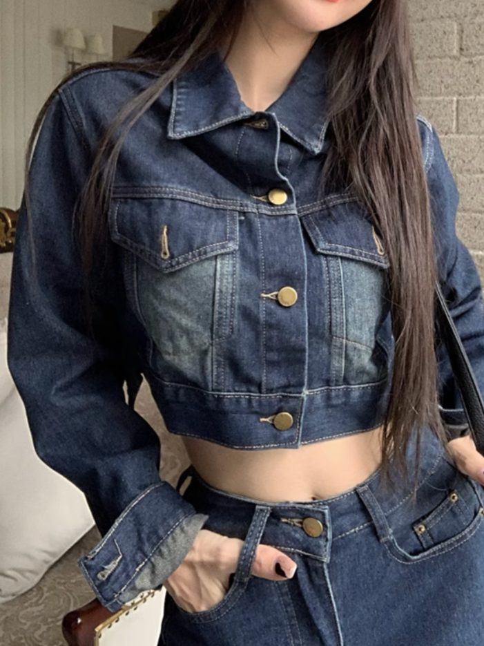 ショート丈デニムジャケット CPA42079 – CRAMMY ショート丈デニムジャケット CPA42079 – CRAMMY