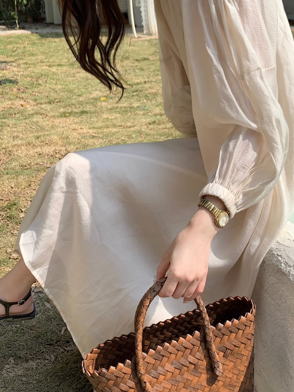 シフォンギャザーワンピース CPA42074