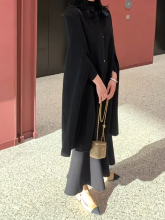 ストレートケープコート CPA42099