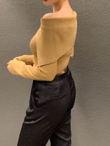 オフショルリブニット CPA42033