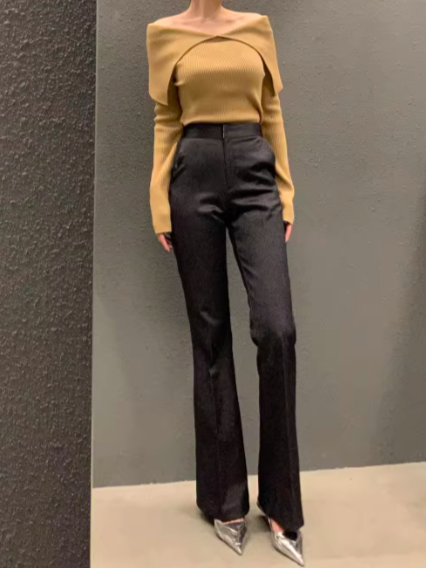 オフショルリブニット CPA42033