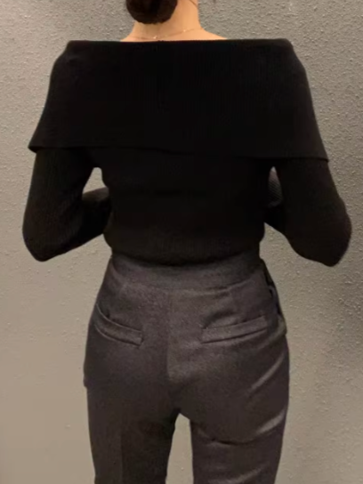 オフショルリブニット CPA42033