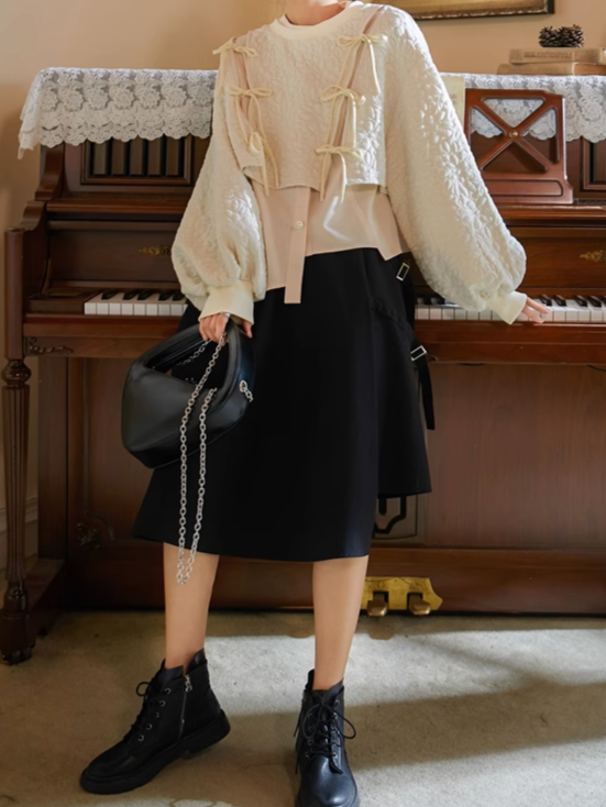 キルティングジャガードトップス CPA42048