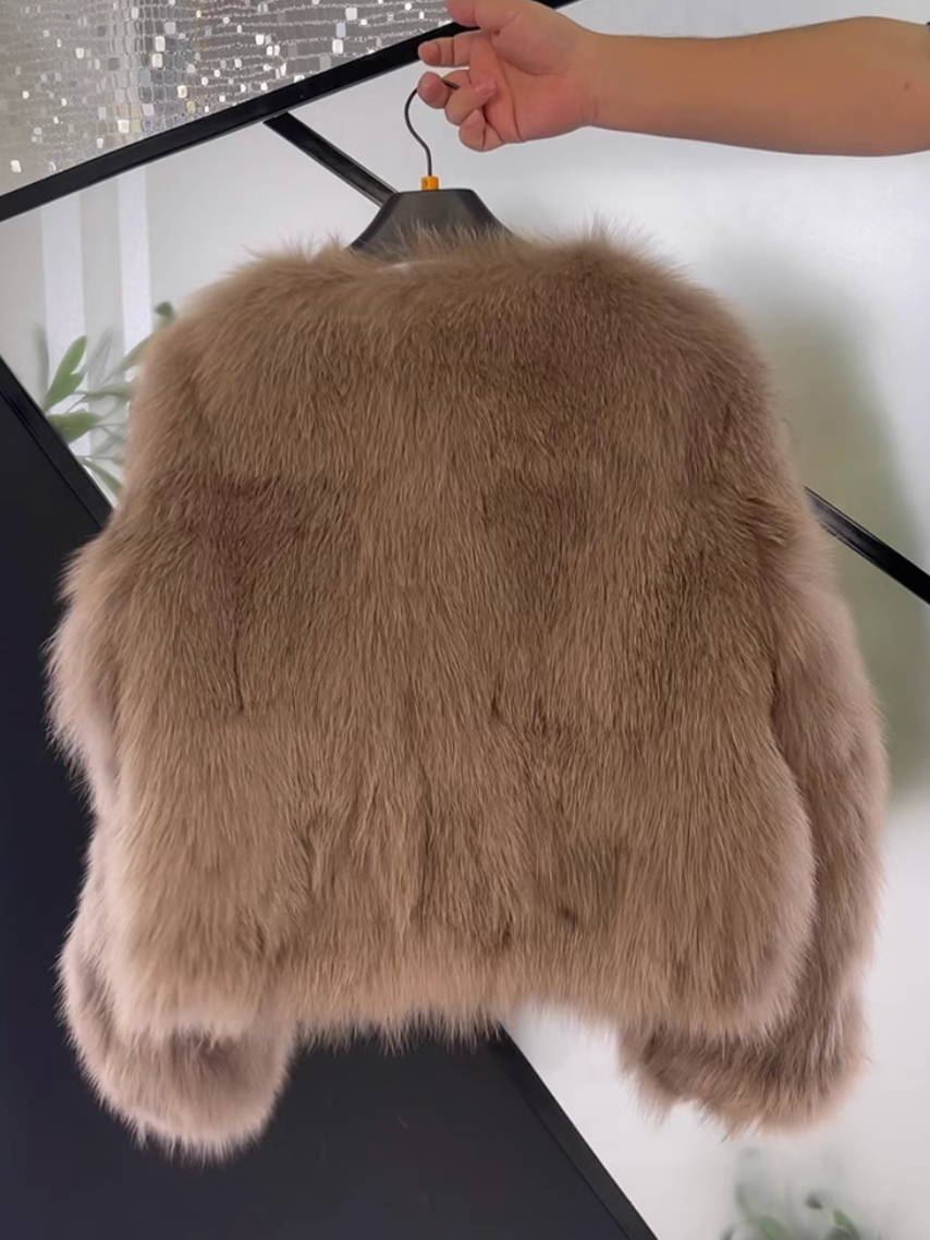 リボンファーショートコート CPA42241