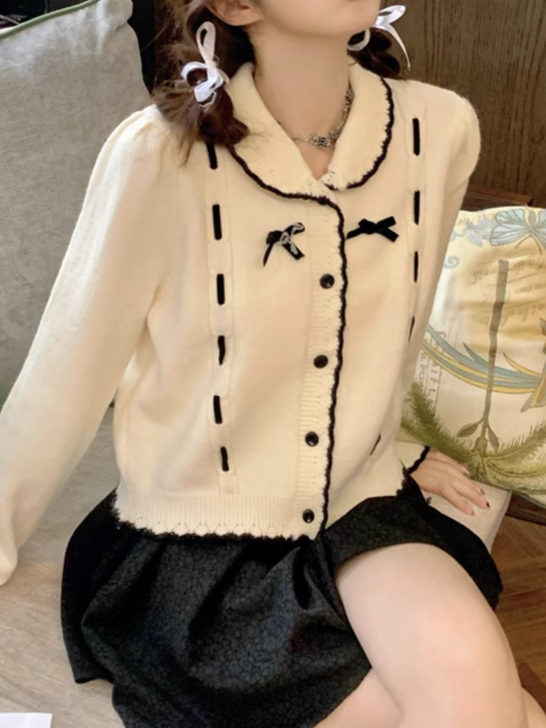 リボンニットカーディガン CPA42238