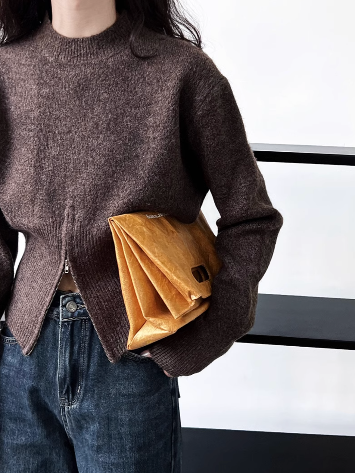 ジッパーデザインセーター CPA42086