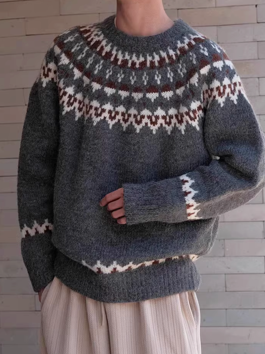 ノルディック柄ニット SPA09187