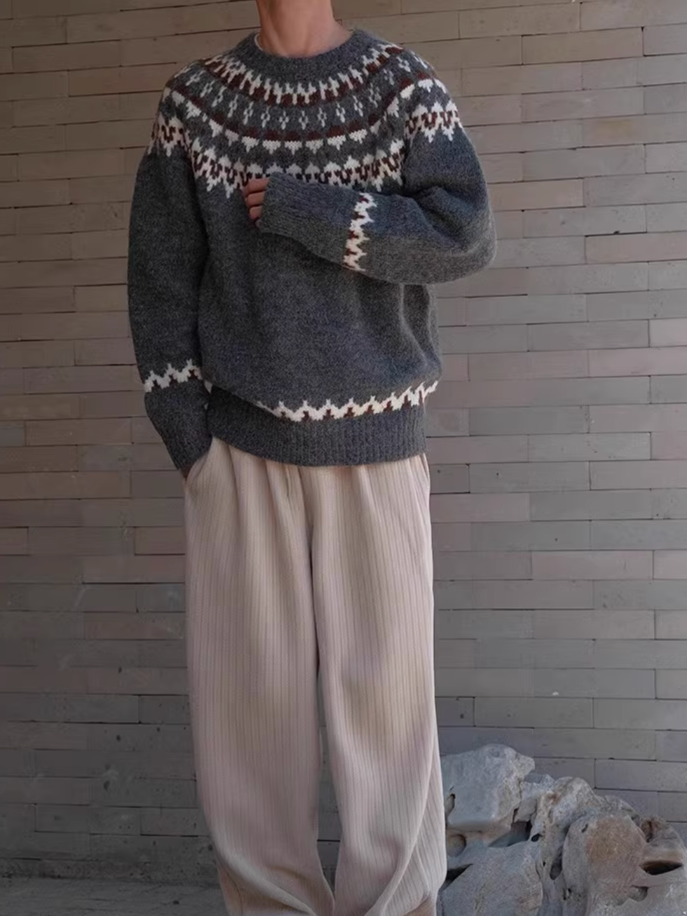 ノルディック柄ニット SPA09187