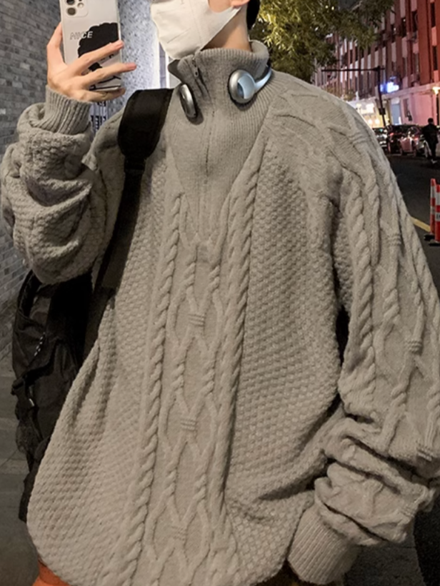 ハーフジップケーブルニット SPA09196 – CRAMMY ハーフジップケーブルニット SPA09196 – CRAMMY