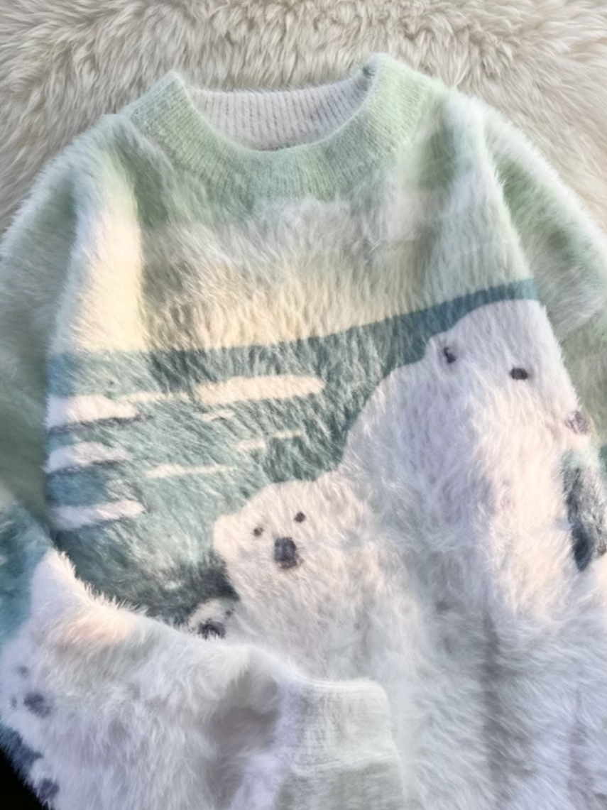 シロクマシャギーニット SPA09079