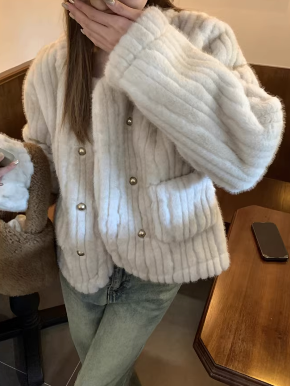 ファーショートコート CAA00467