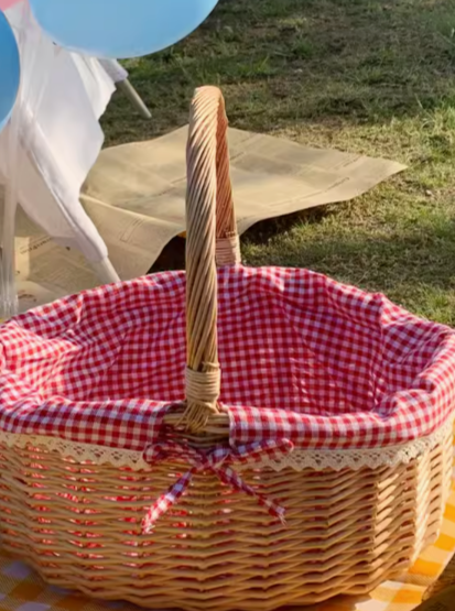 ギンガムチェック籠バッグ CPA44043 – CRAMMY ギンガムチェック籠バッグ CPA44043 – CRAMMY