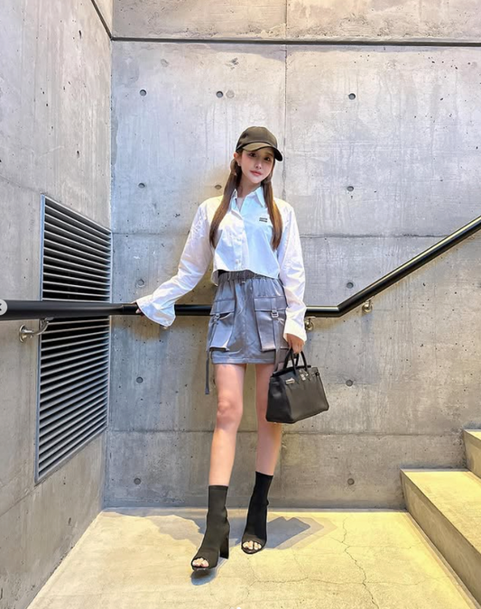 オープントゥ ニットブーツ