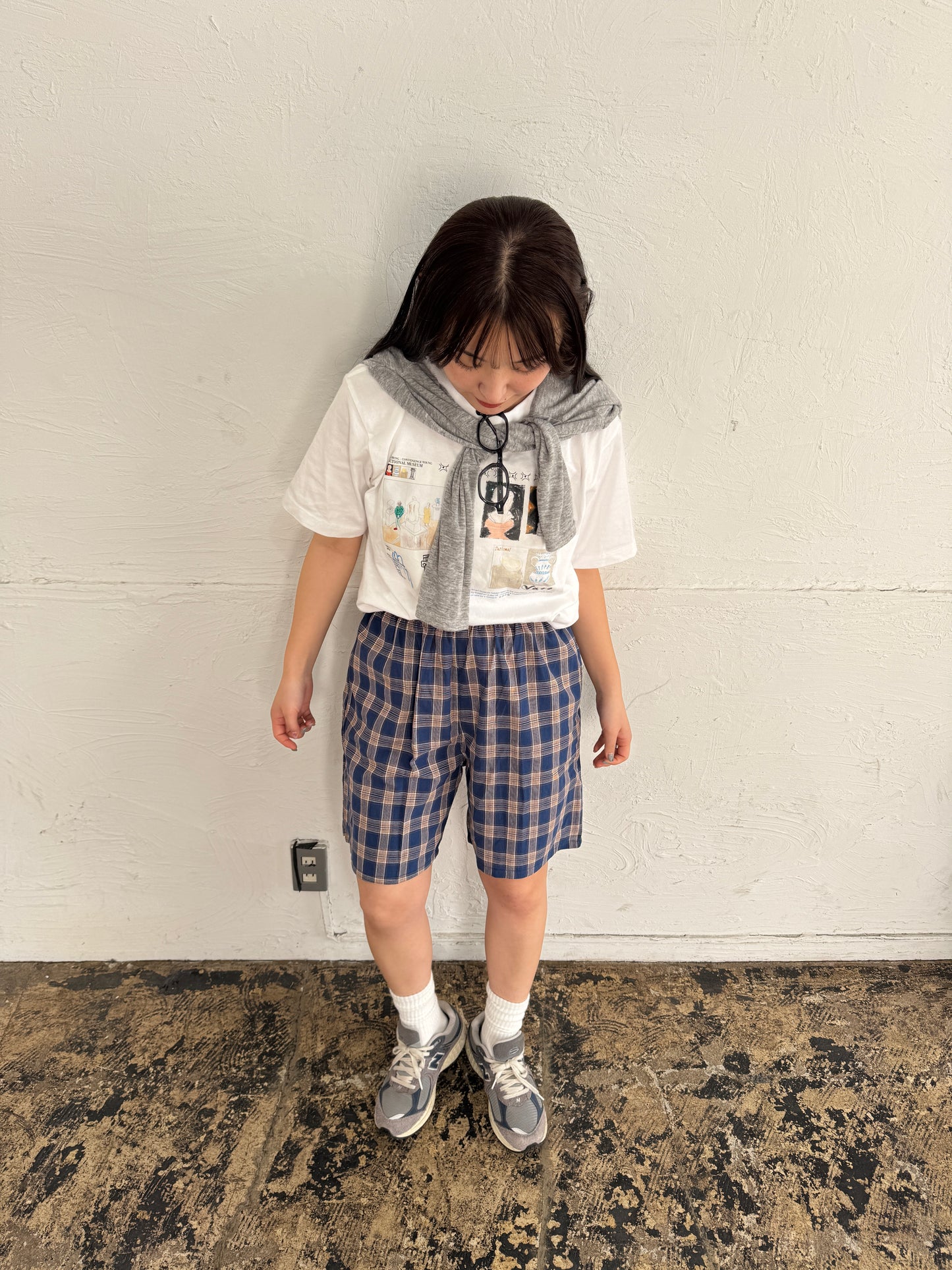 ウエストゴムチェックハーフパンツ DPB78139