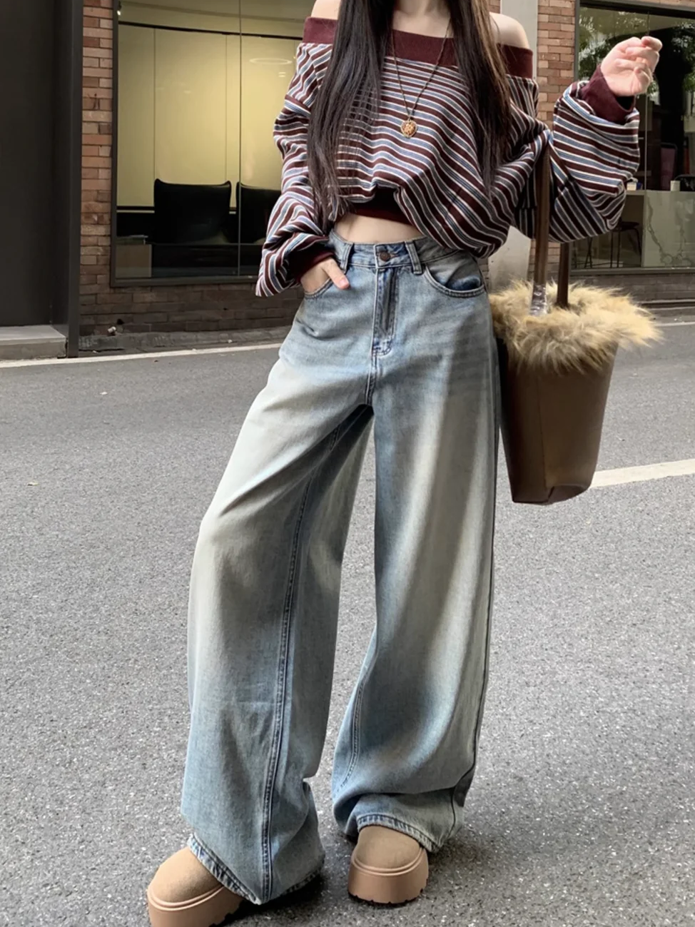 ルーズワイドデニムパンツ DPB71635