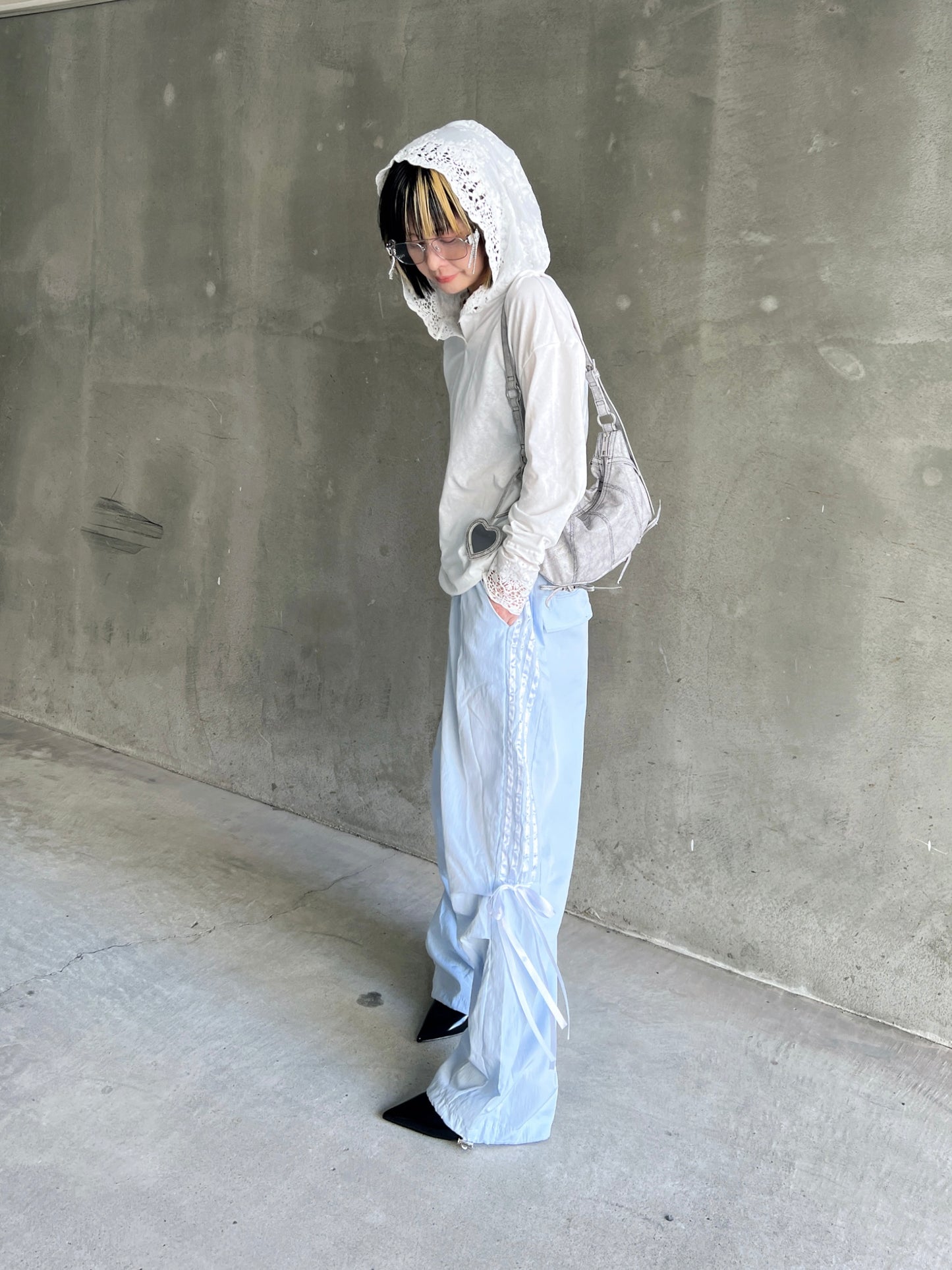 レースフーディロングスリーブTシャツ DPB79158