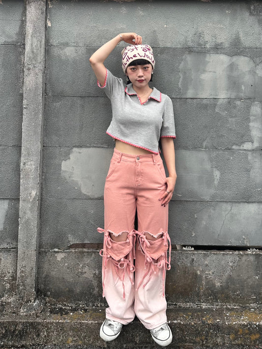 ピンクハートデニムパンツ DPB76032