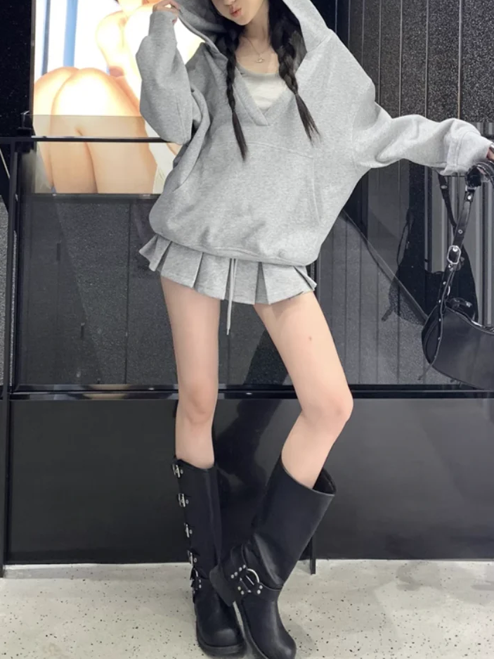 フード付きVネックスウェット DPB71708