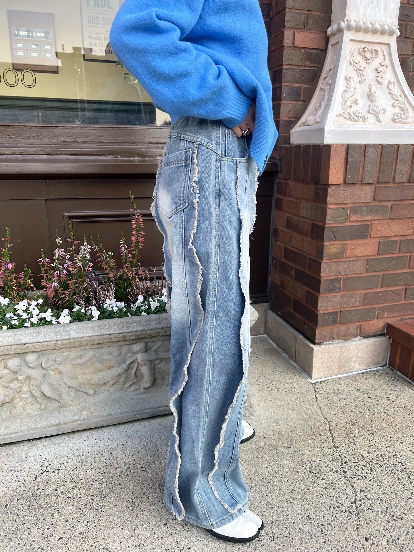 フリンジワイドデニムパンツ DPB79120
