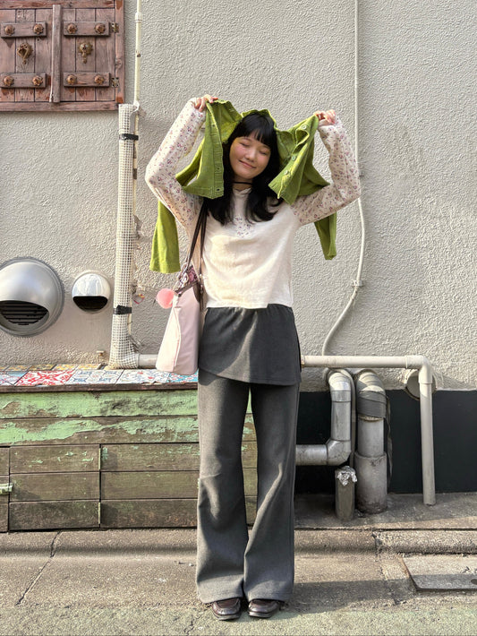 バニーベアプリントフラワーパーカー DPA43810