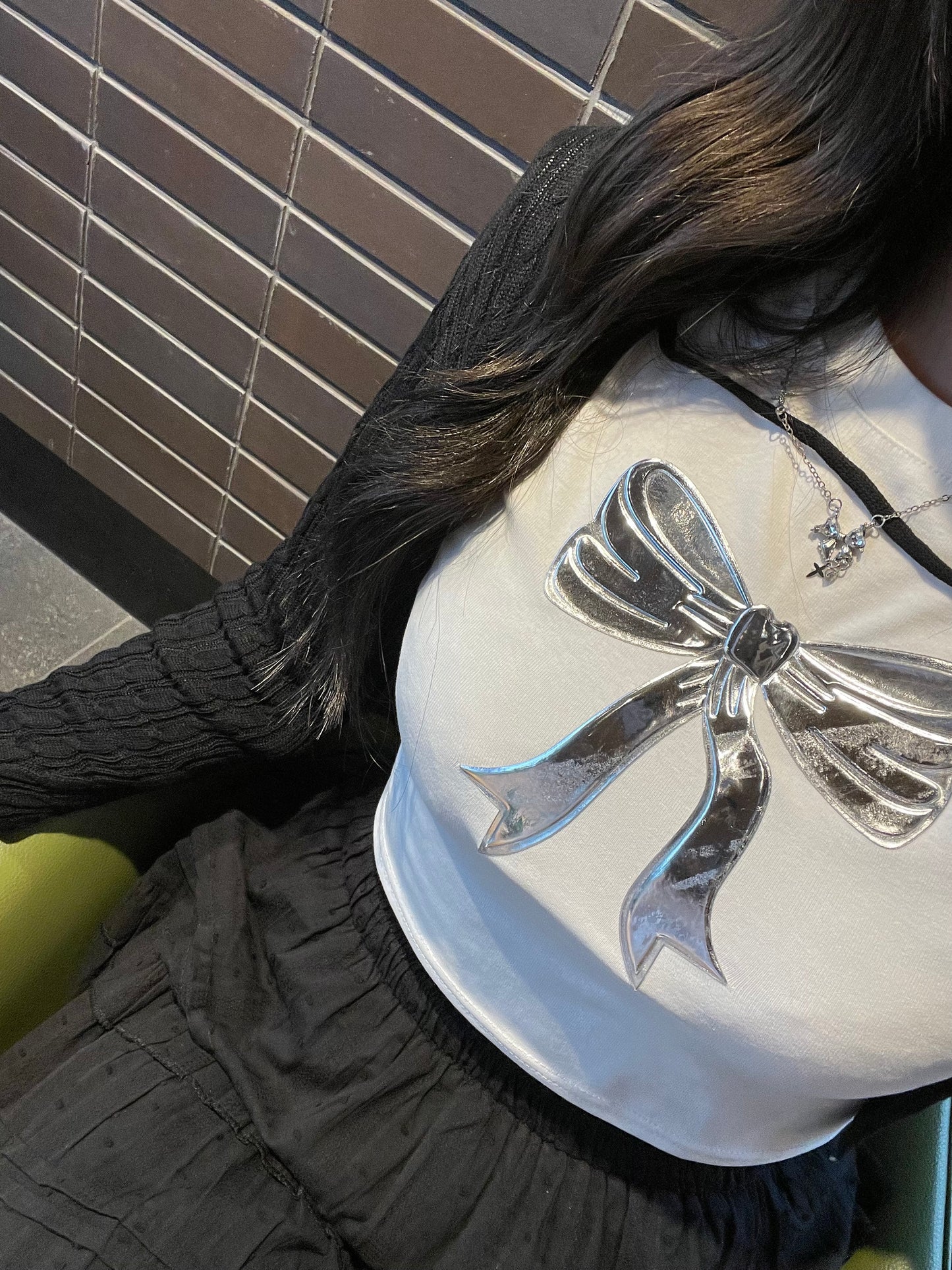 メタルリボンショートTシャツ DPB74003