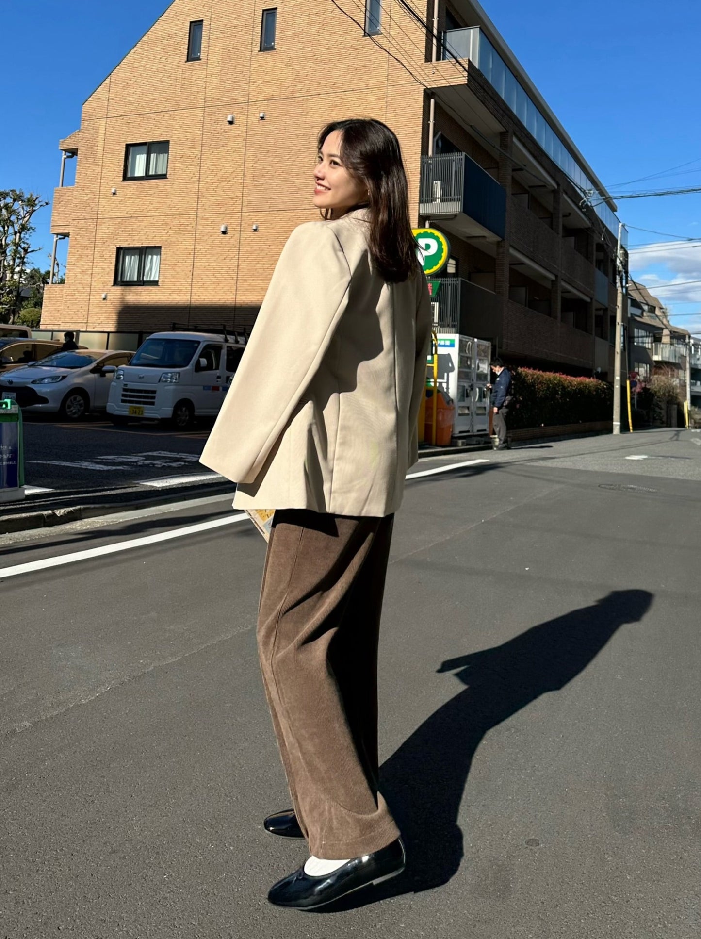 センタープレスブラウンパンツ DPB47228