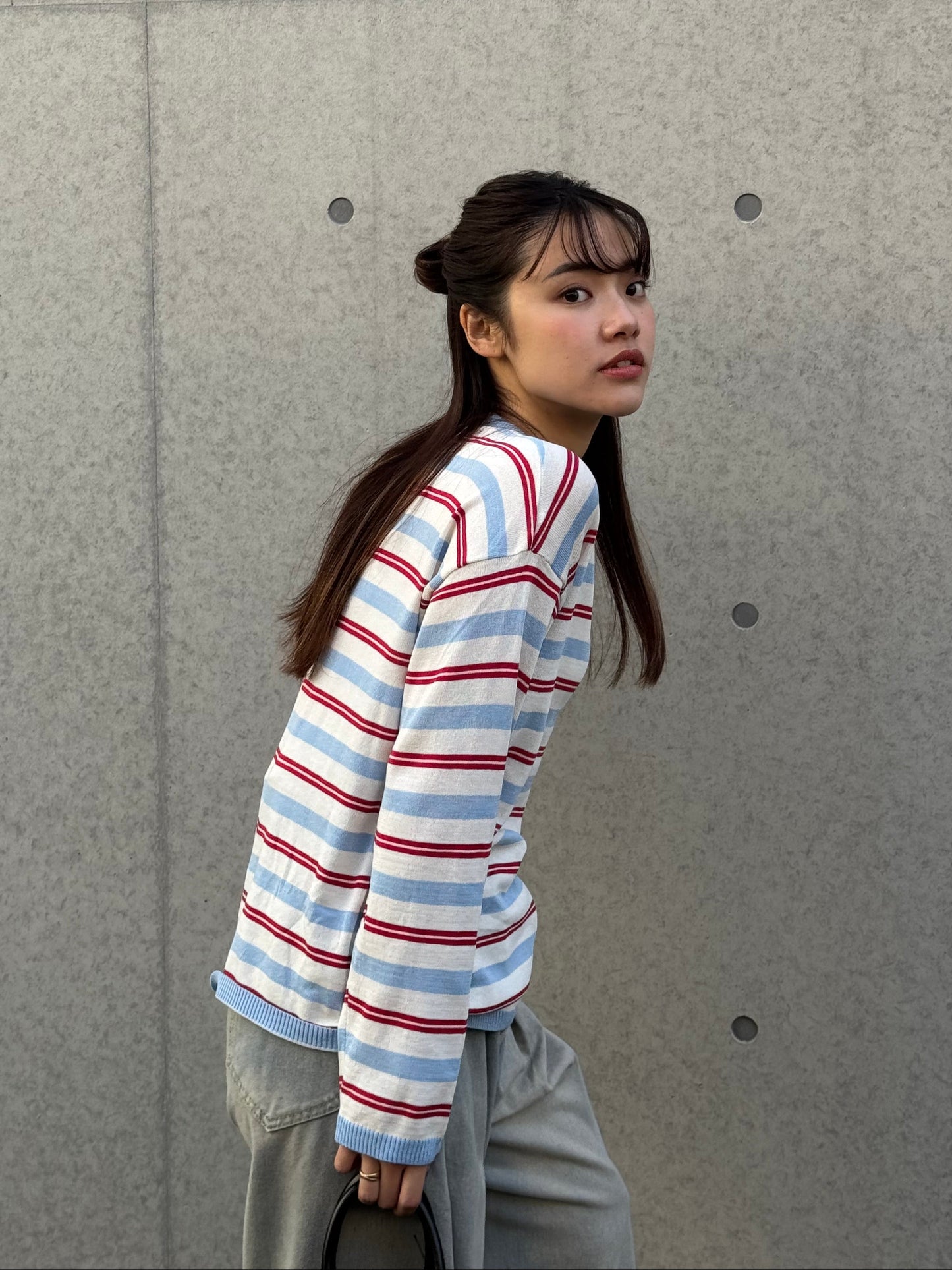 ミックスボーダーロングTシャツ DPB47404