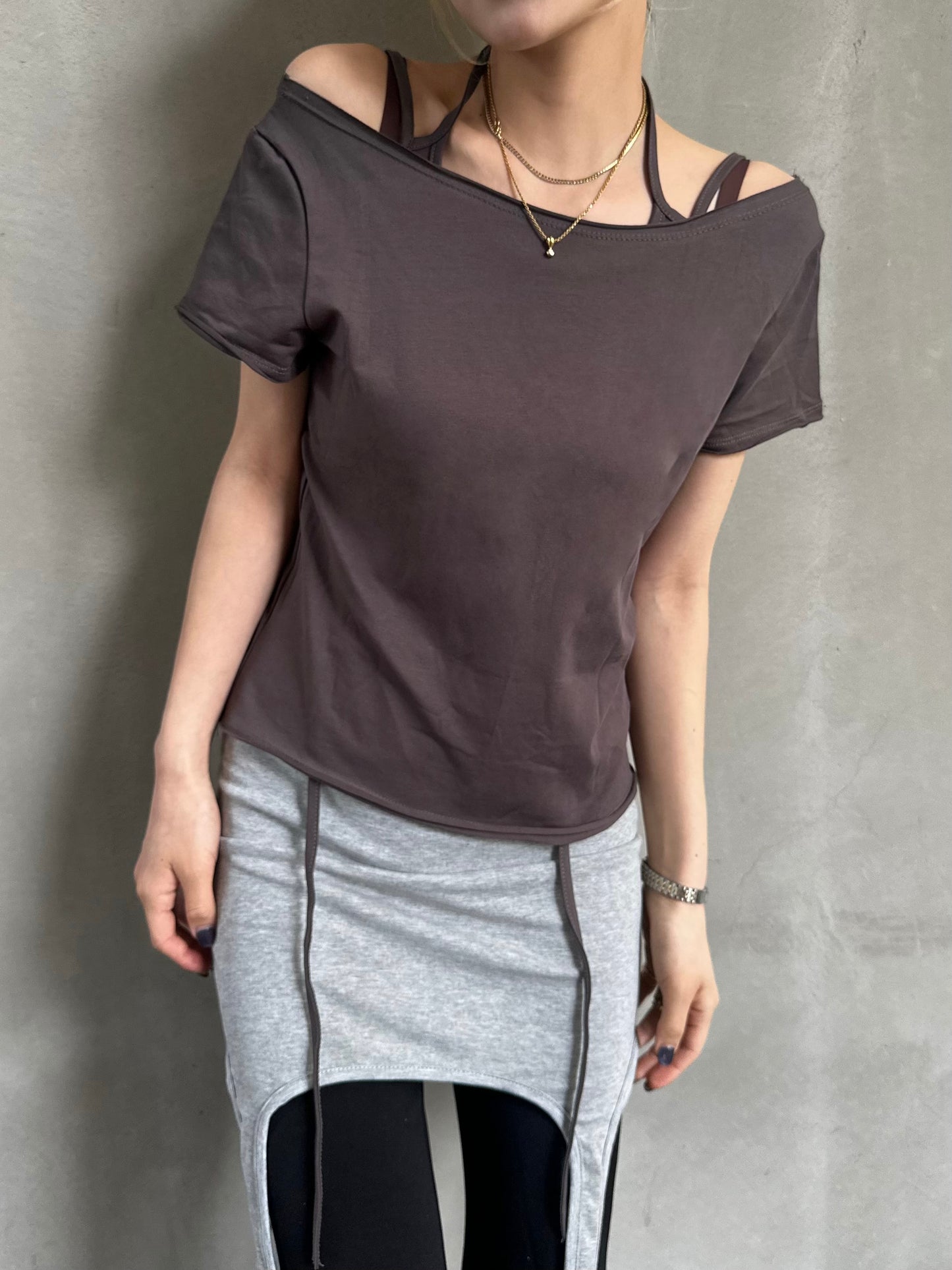 ワイドネックウィングTシャツ DPB26571