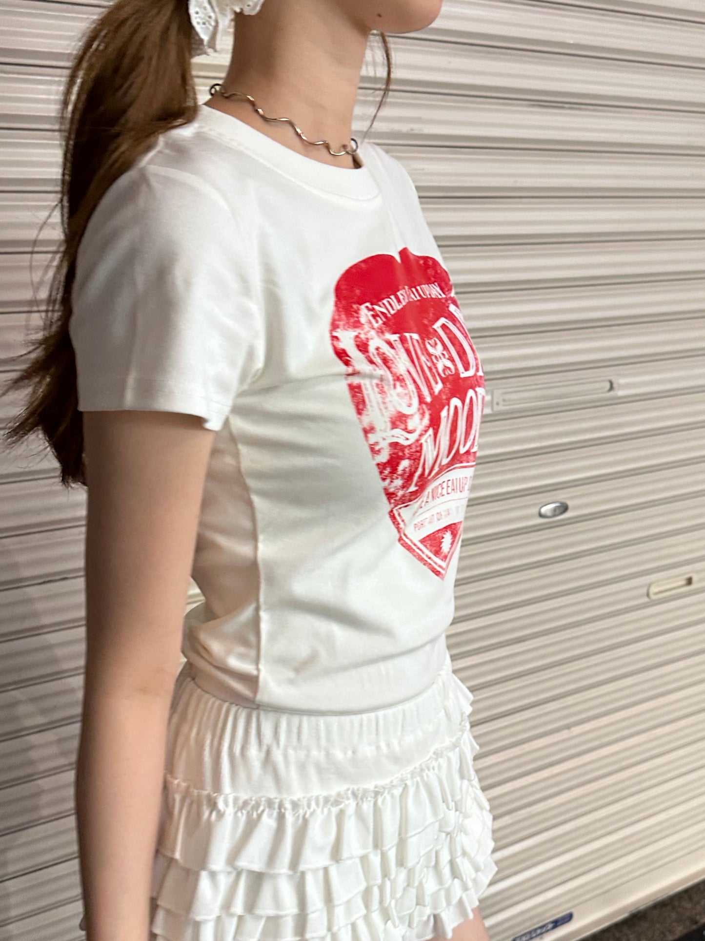 ハートプリントTシャツ DPB81082