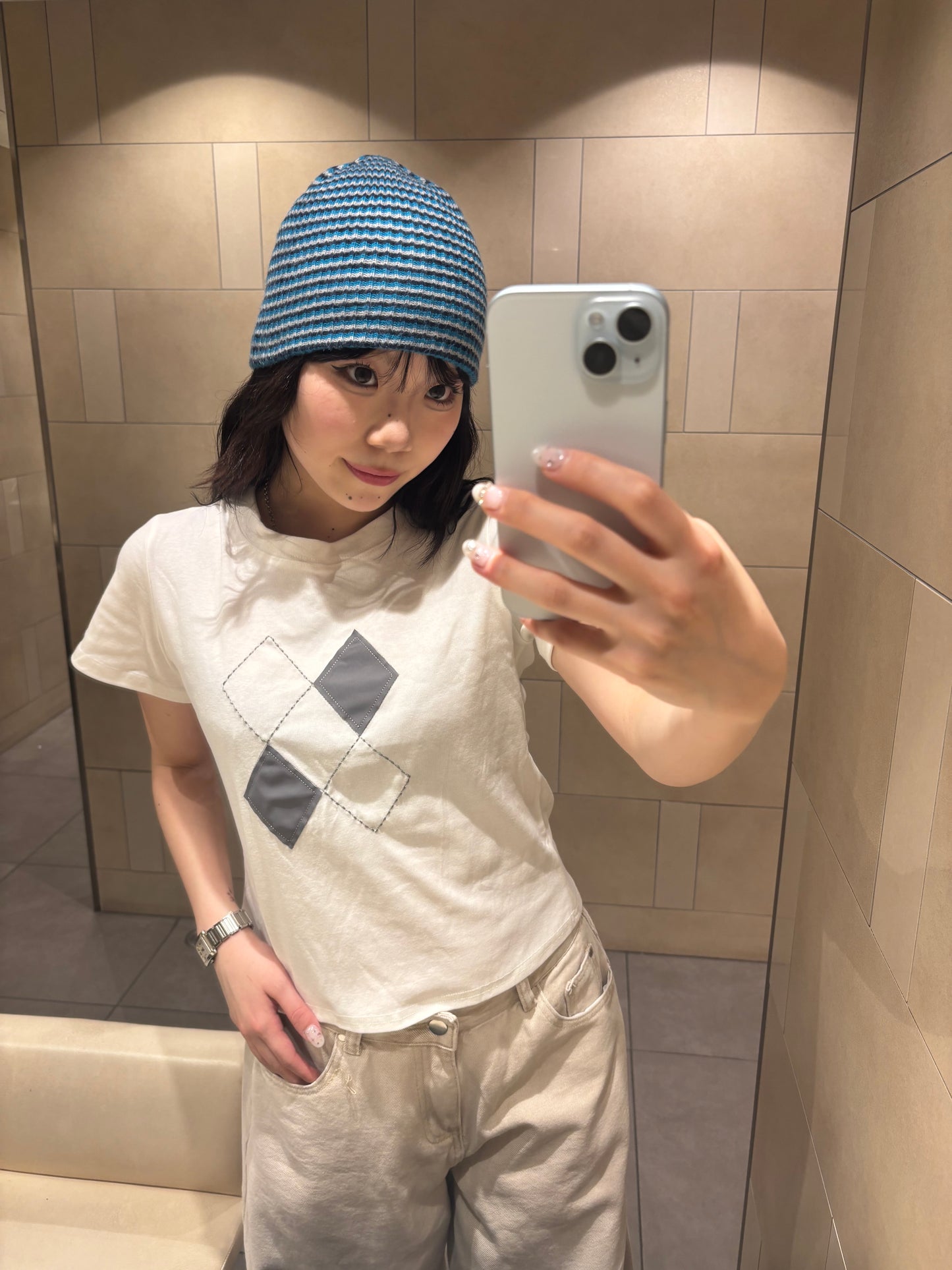 アーガイルラウンドネックTシャツ DPB89006