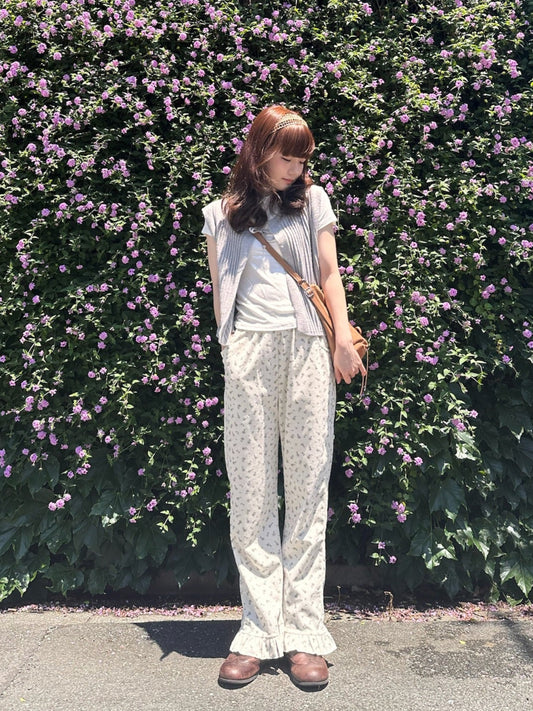 カジュアルフラワーパンツ DPA43449