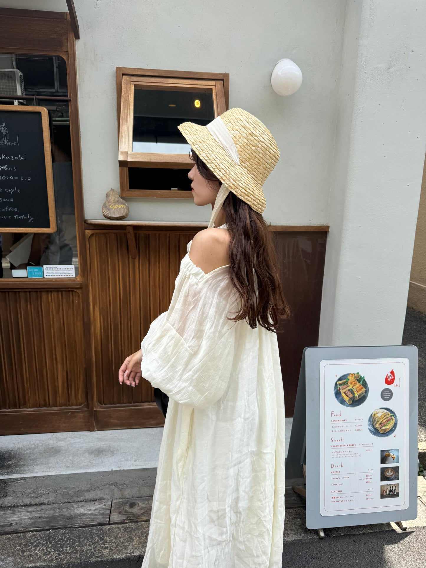 シフォンギャザーワンピース CPA45036