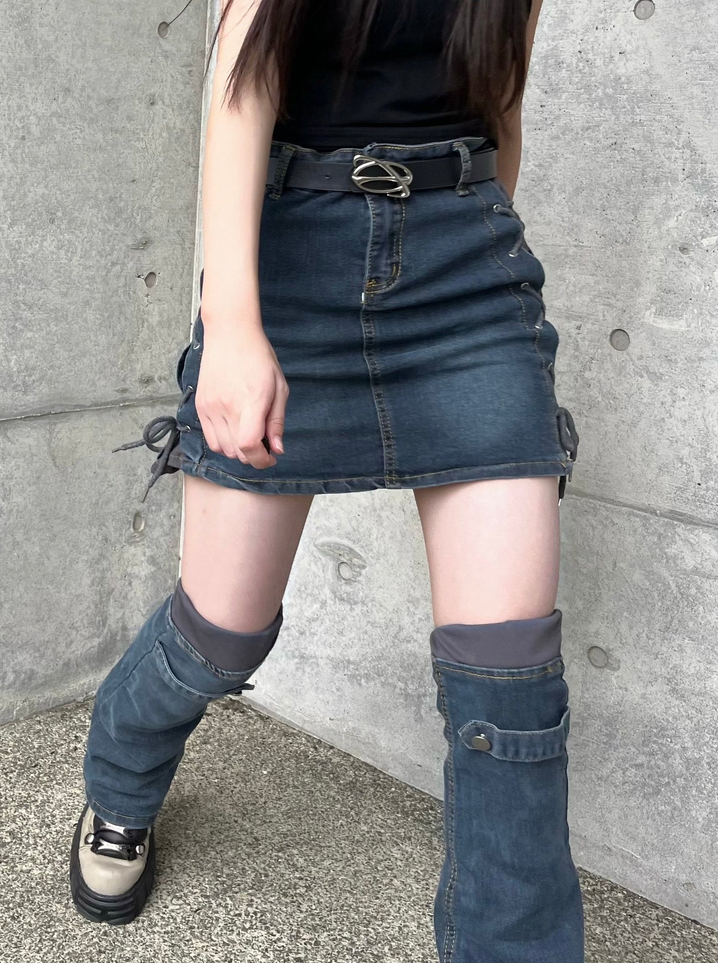 レトロデニムミニスカート DPB65022