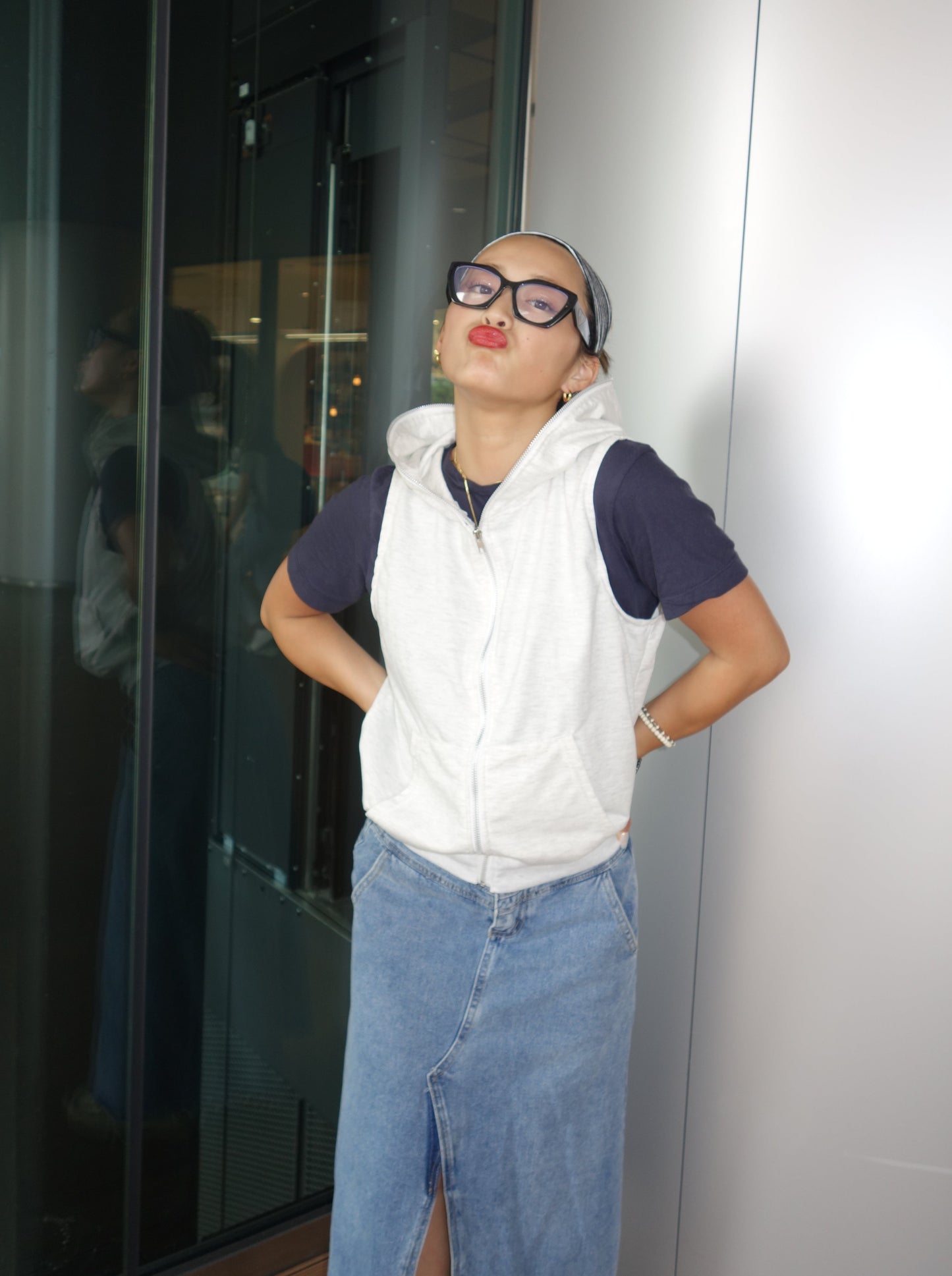 ノースリーブフルジップパーカー DPA14323