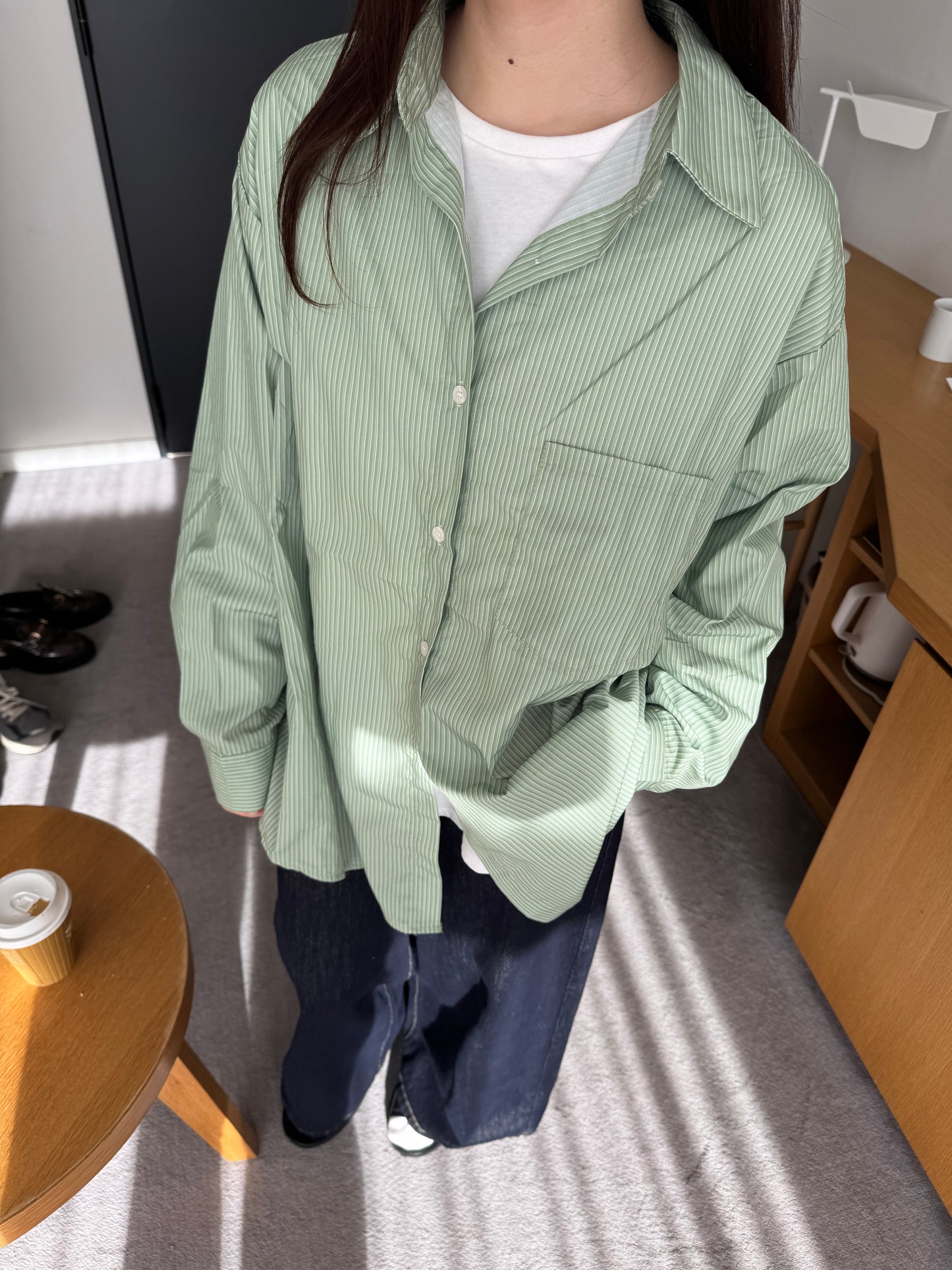 ワイドストライプシャツ DPB78127