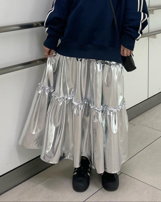 シルバーティアードスカート DPB64098