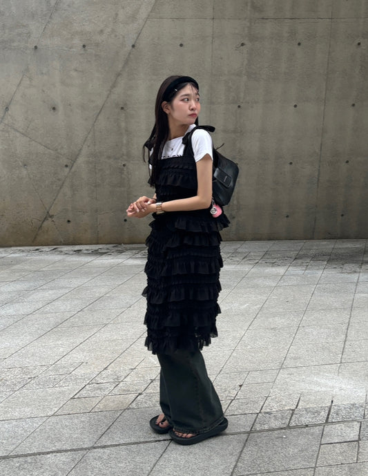 チュールティアードワンピース DPB63085