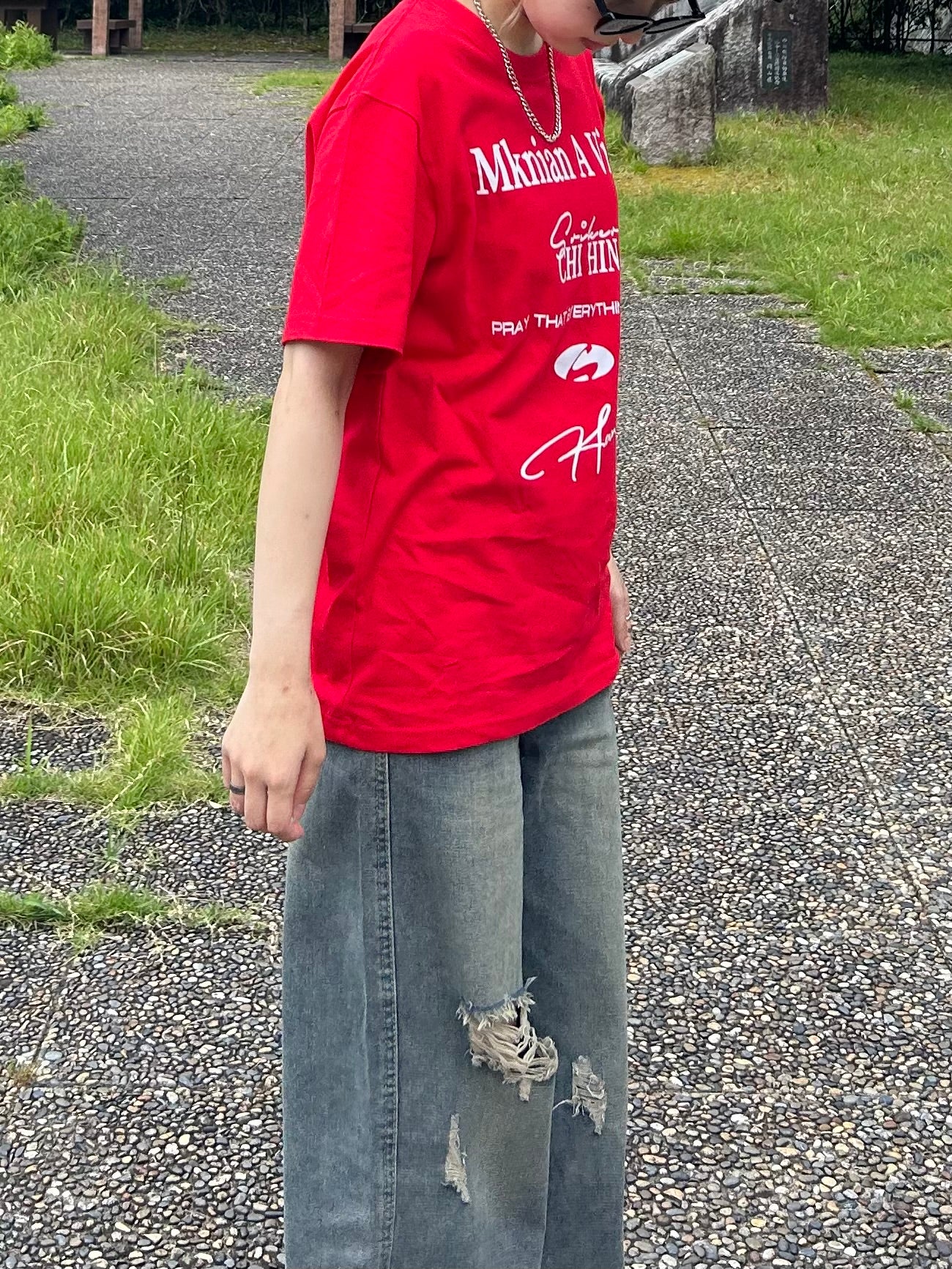 レッドロゴTシャツ DPA61394