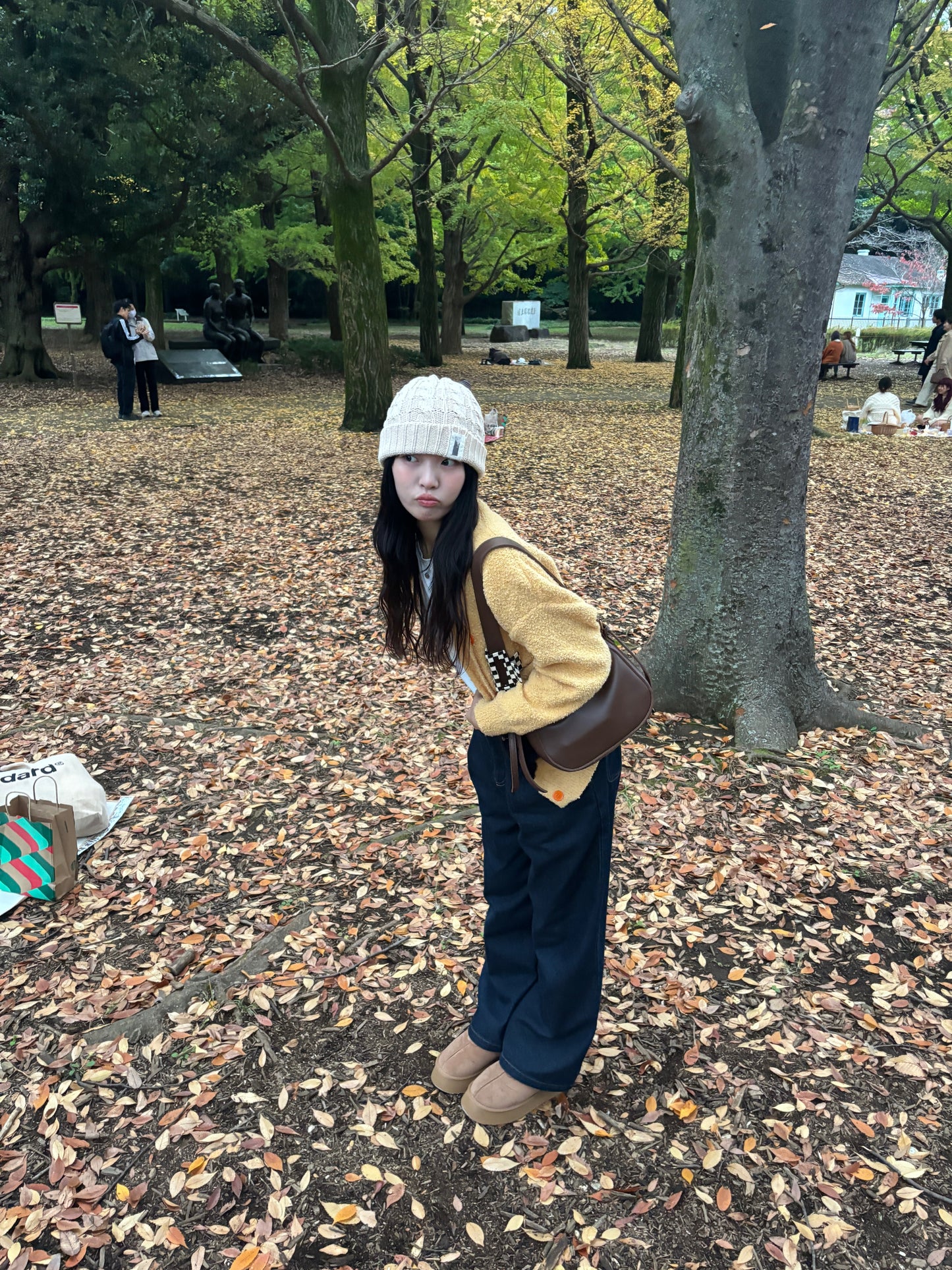 イエローニットカーディガン DPB63163